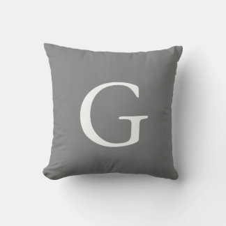 Cojín Decorativo Gris Monogramado