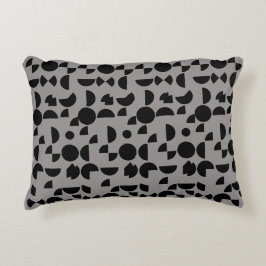 Cojín Decorativo Gris negro moderno elegante tribal geométrica
