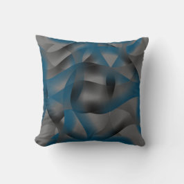 Cojín Decorativo Gris negro y azul, ¿con sombra?