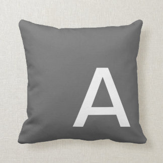 Cojín Decorativo Gris oscuro monogramado