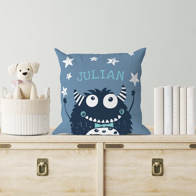 Cojín Decorativo Gris pizarra | Monstruo personalizado (Subido por el creador)