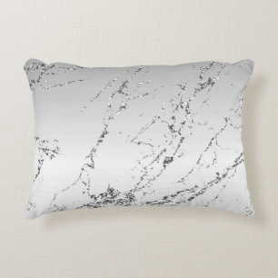 Cojín Decorativo Gris Plateado Glitzy Falso Brillo
