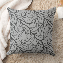 Cojín Decorativo Gris | Ramas de otoño desnudas chic