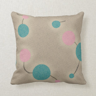 Cojín Decorativo Gris retro punteado del universo