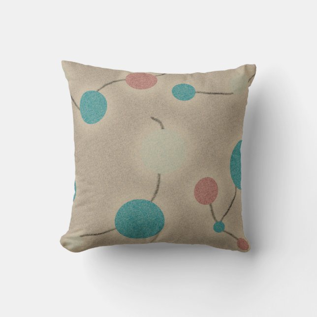 Cojín Decorativo Gris Retro Universo Dotado (Anverso)