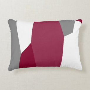 Cojín Decorativo Gris rosa y blanco fucsia