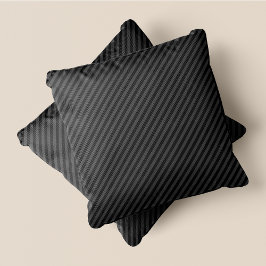 Cojín Decorativo Gris Sobre Rayas Gris Simple Y Acento De Moda