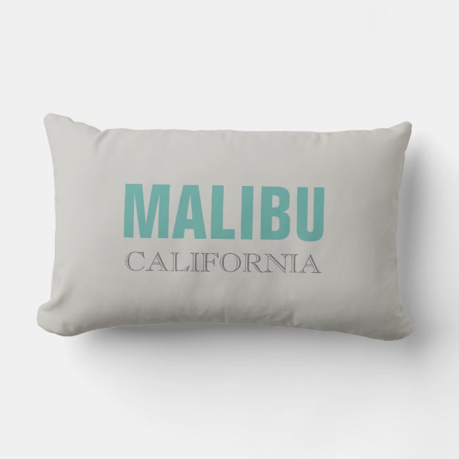 Cojín decorativo Gris Turquesa de Malibu Californi (Anverso)