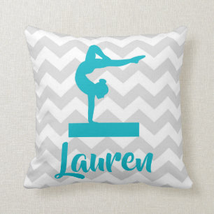 Cojín decorativo gris verde azulado de la gimnasi