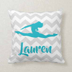 Cojín decorativo gris verde azulado de la gimnasi