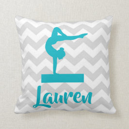 Cojín decorativo gris verde azulado de la gimnasia