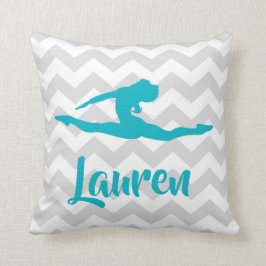 Cojín decorativo gris verde azulado de la gimnasia