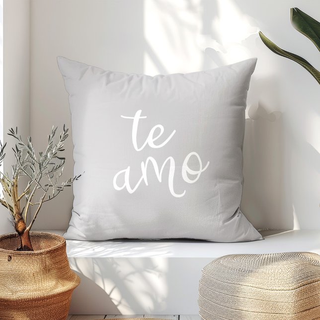 Cojín Decorativo Gris White Te Amo (Subido por el creador)