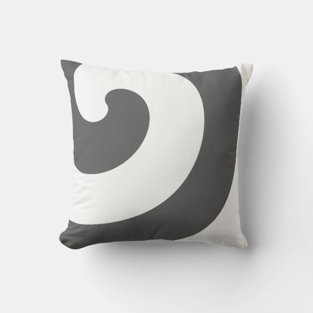 Cojín Decorativo Gris y nalgas blancas (Anverso)