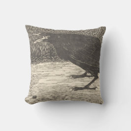 Cojín Decorativo Gritando a Crow (por Jan Mankes)