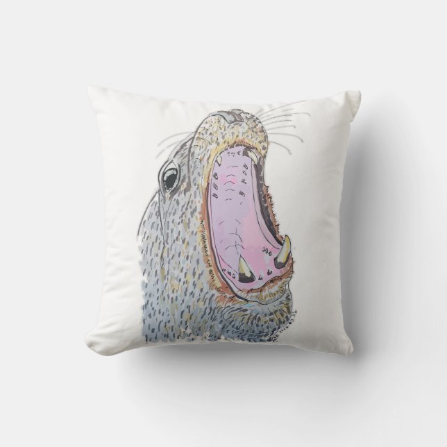 Cojín Decorativo Grito de Foca (Anverso)