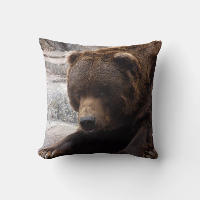 Cojín Decorativo grizzly-bear-016 (Anverso)