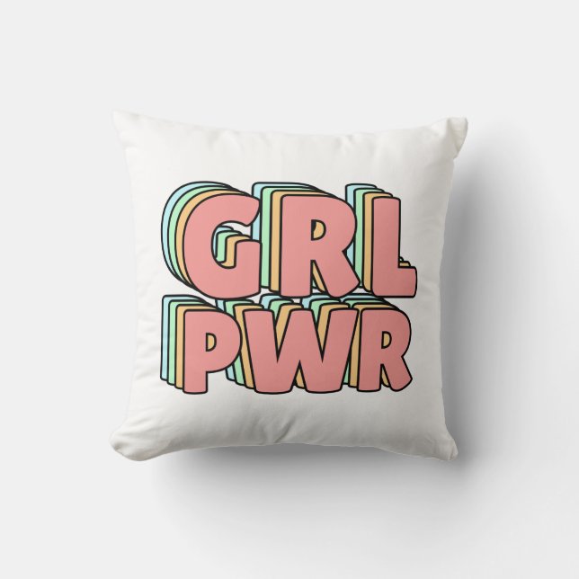 Cojín Decorativo GRL PWR Pastel (Anverso)