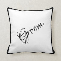 Groom Black Script Elegant Wedding Keepsake