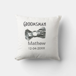 Cojín Decorativo Groomsman agregar nombre fecha año de referencia d