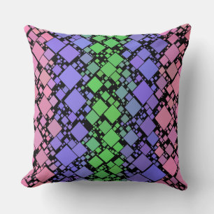 Cojín Decorativo Groovy Boho Retro Mod Geométrico Orgullo Trigénero