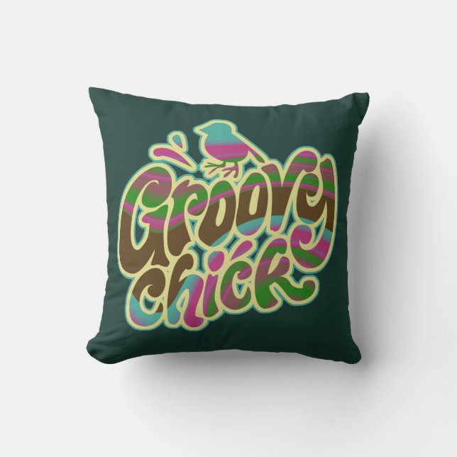Cojín Decorativo Groovy Chick (Anverso)