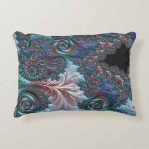 Cojín Decorativo Groovy Colorful Boho Hippie Mandelbrot Arte Fracta