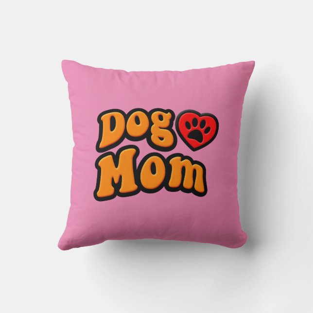 Cojín Decorativo Groovy Dog Mom Drawing (Reverso)