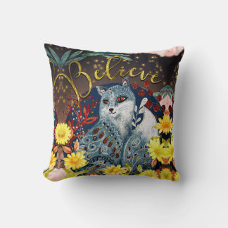 Cojín Decorativo Groovy Hippie Boho Cat cree palabras en arte