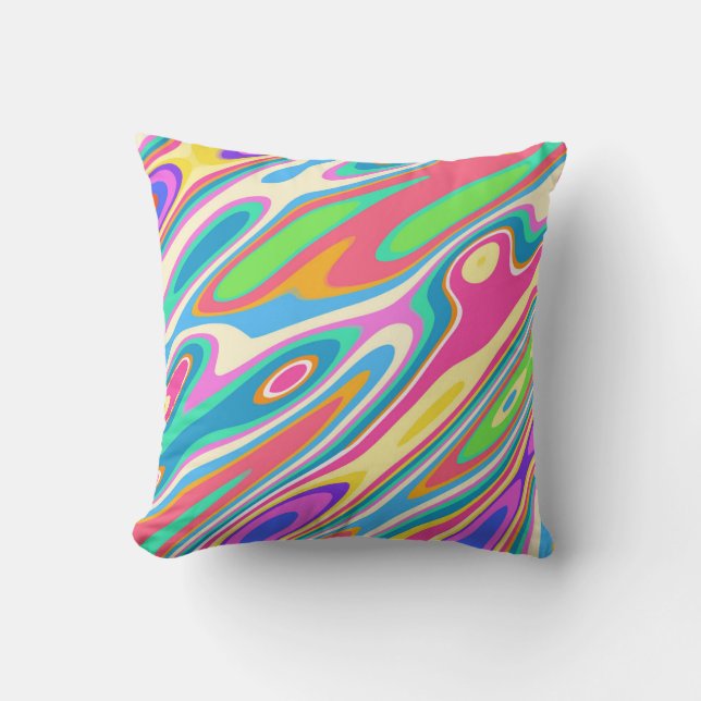 Cojín Decorativo Groovy Hipster Retro Surface Pattern (Anverso)