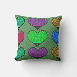 Cojín Decorativo Groovy Lava Hearts Melty Fun Sixties Vibes
