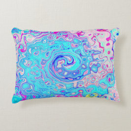 Cojín Decorativo Groovy Resumen Remo Robin de Swirl Azul de huevo