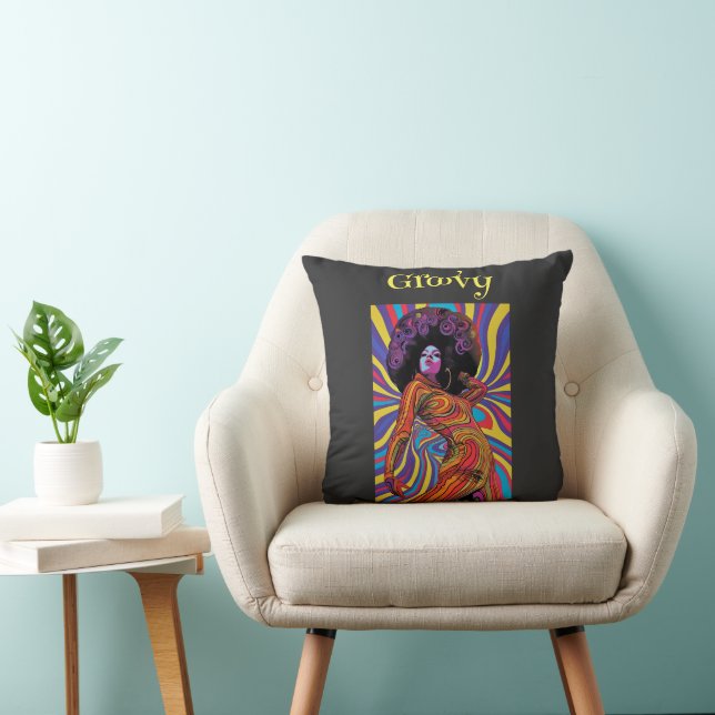Cojín decorativo Groovy Retro (Silla)
