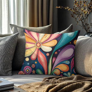 Cojín Decorativo Groovy Retro Bloom Kaleidoscope