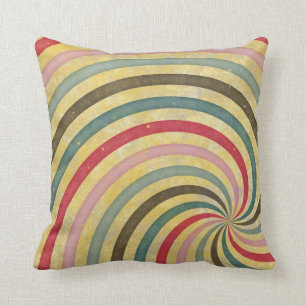 Cojín Decorativo Groovy Retro Spiral Sunbeam Ray Swirl