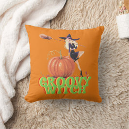 Cojín Decorativo GROOVY WITCH brujas divertidas de Halloween