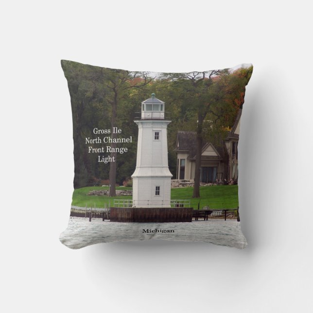 Cojín Decorativo Grosse Ile North Channel Front Range Light square (Anverso)
