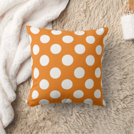 Cojín Decorativo Große Punkte - orange weiß | 