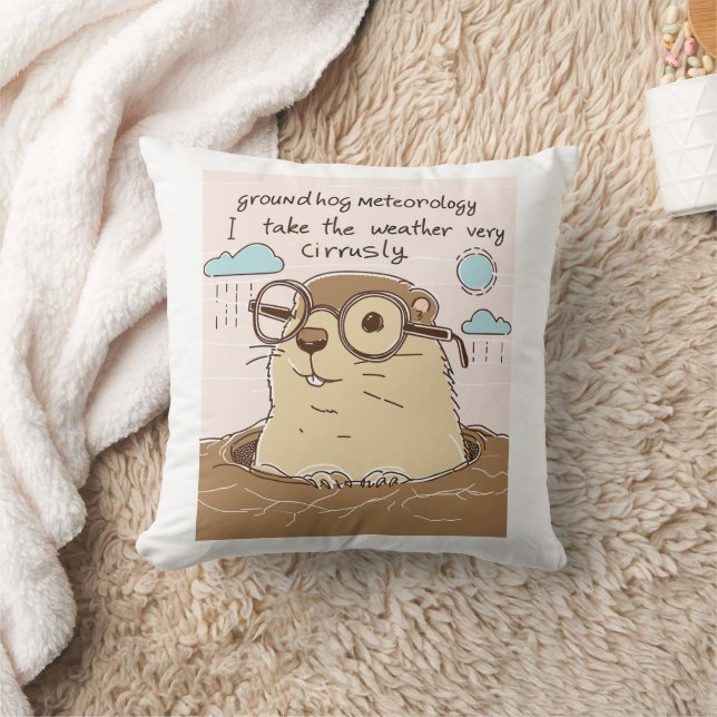 Cojín Decorativo Groundhog Day Groundhog Meteorología (Manta)