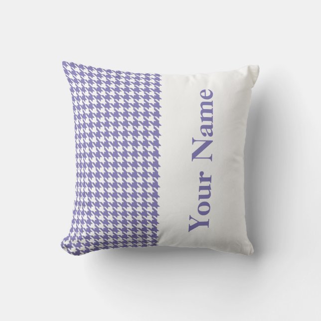 Cojín Decorativo Grúa morada moderna con nombre (Anverso)