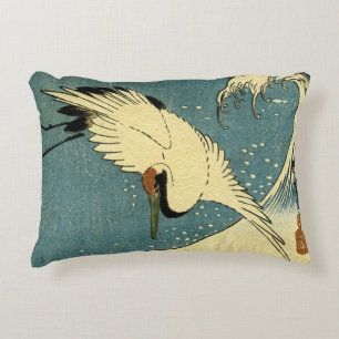 Cojín Decorativo Grúa y onda del vintage
