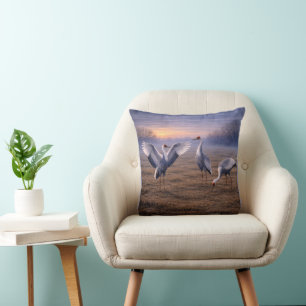 Cojín Decorativo Grullas monje en invierno -