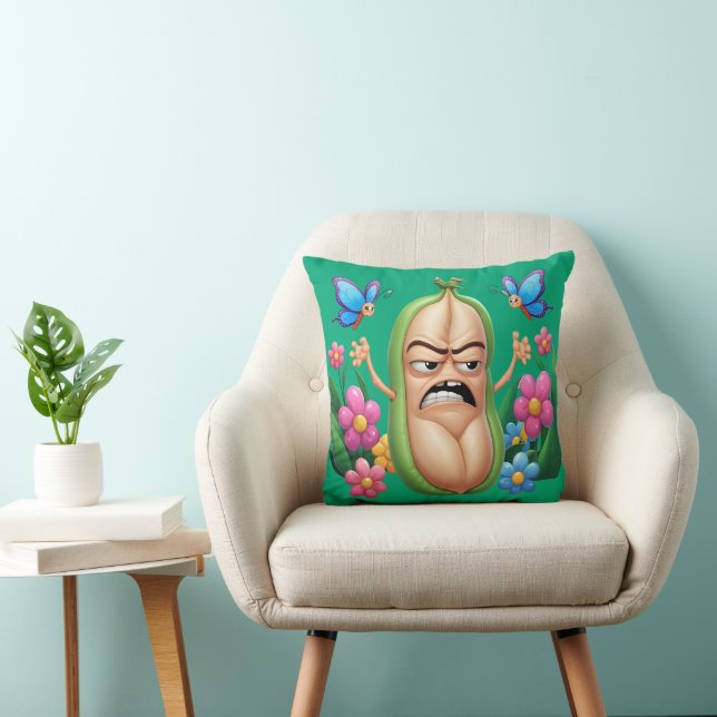 Cojín Decorativo Grumpy Bean - El Cute, Grumpy Bean (Primera Obra d (Silla)