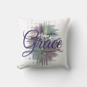 Cojín Decorativo Grunge cruza Amazing Grace