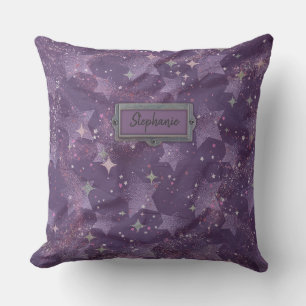 Cojín Decorativo Grunge de las estrellas retro de los años 90