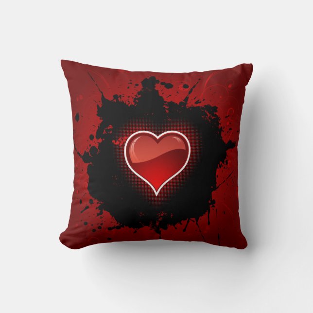Cojín Decorativo Grunge Heart (Anverso)