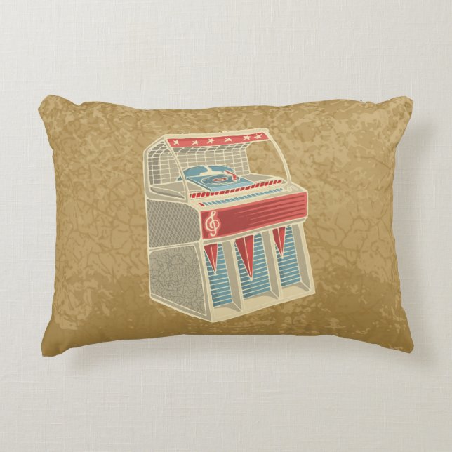 Cojín Decorativo Grunge Jukebox (Anverso)