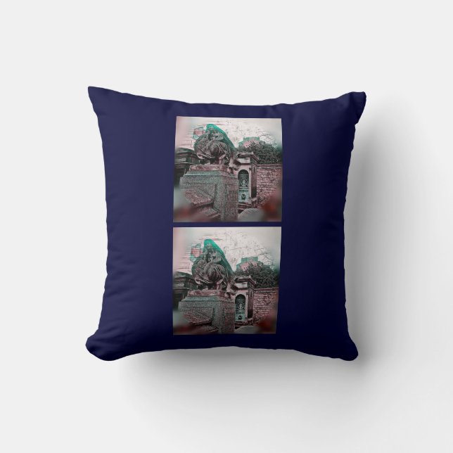 Cojín Decorativo Grunge Paris Grave (Anverso)