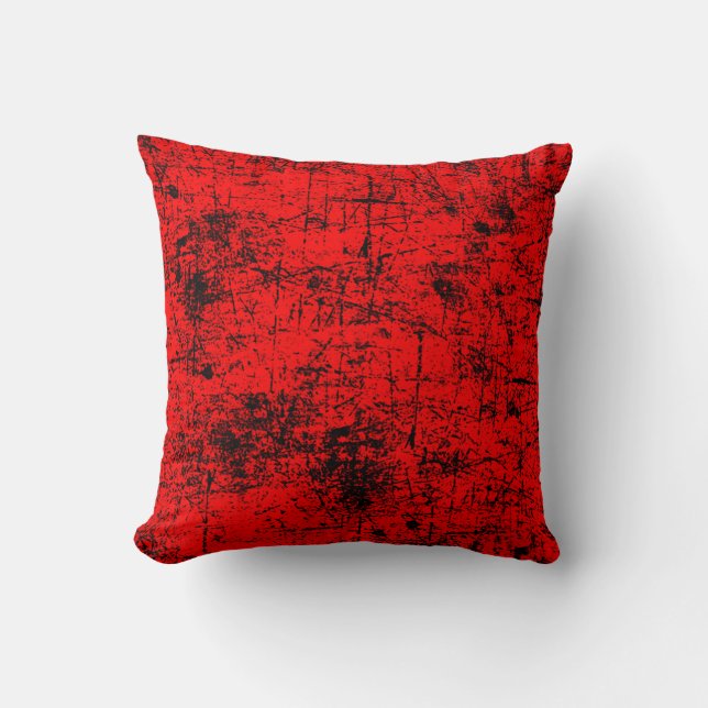 Cojín Decorativo Grunge Rojo (Anverso)