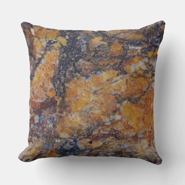 Cojín Decorativo Grungy Brown Faux Marble Textura (Anverso)